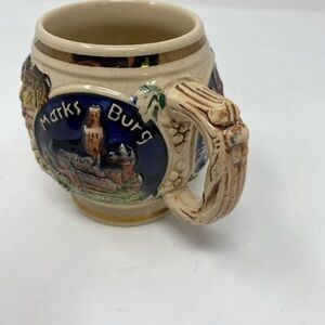 Western Germany Hand Painted Ceramic Mug Beer Stein